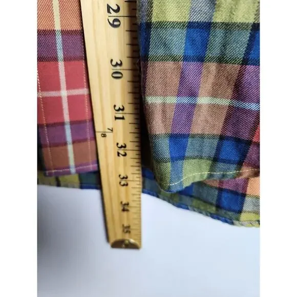 Orvis Mens Button Down Shirt sz L Wool/Cotton plaid Casual Outdoors Classic - Picture 7 of 7